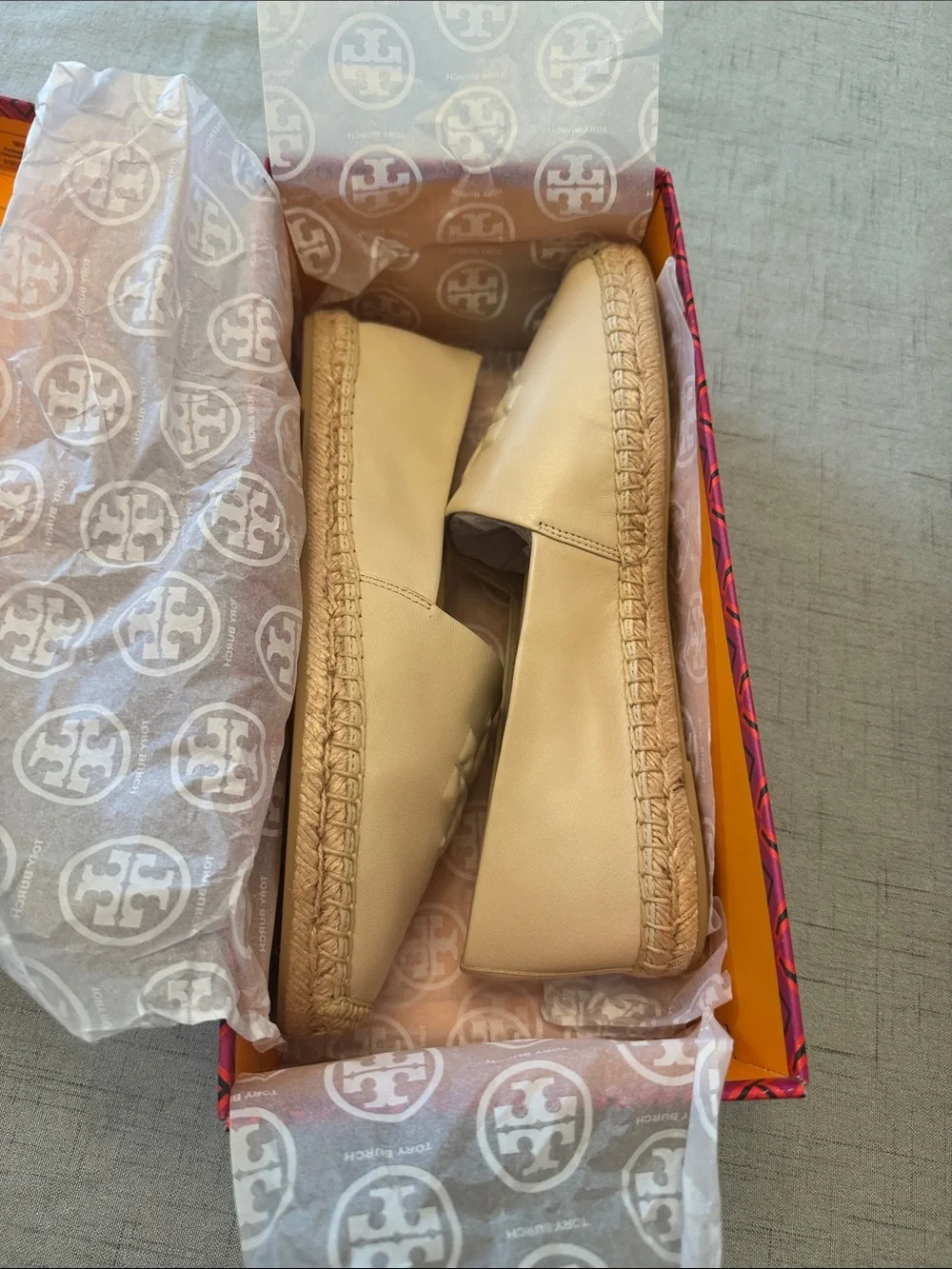 NWT Tory Burch Everly Leather Espadrilles -  Size 9.5